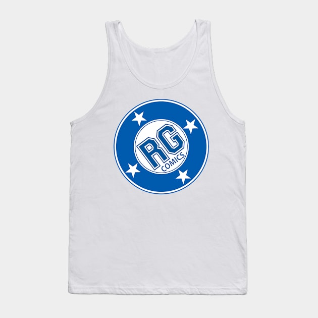 RG Bullet Logo Blue Tank Top by Rogues Gallery Comics